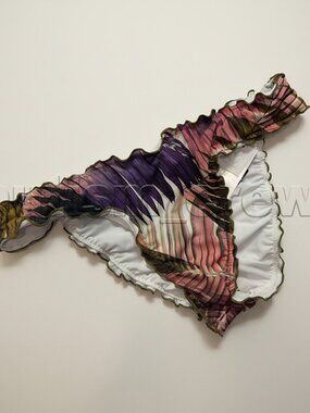 2/$24 💥🆕 Shade & Shore Rufflet Edge Cheeky Bikini Multicolor | Sz Large | 3812